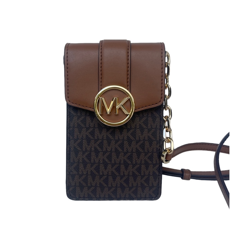 Michael Kors Women Carmen Small Faux Leather Phone Crossbody Bag